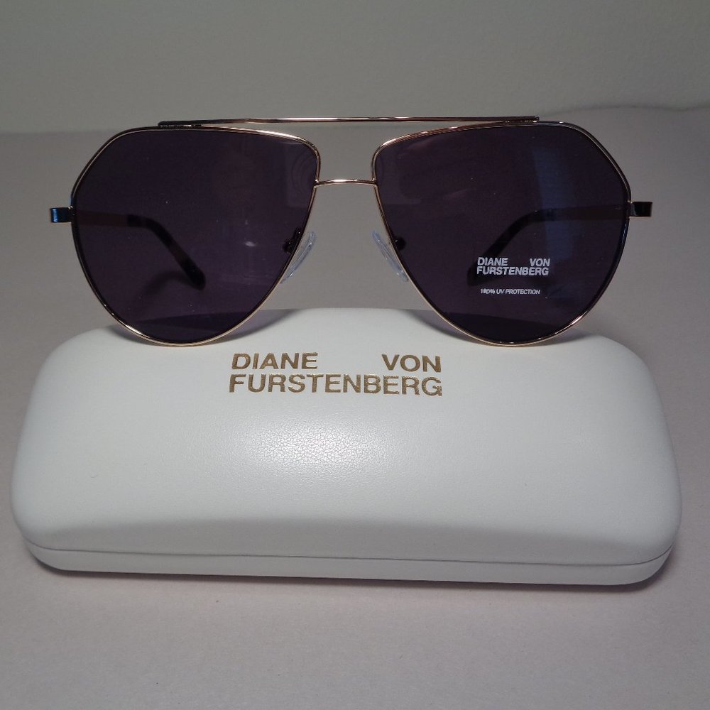 Diane von Furstenberg ARIA Gold New Sunglasses